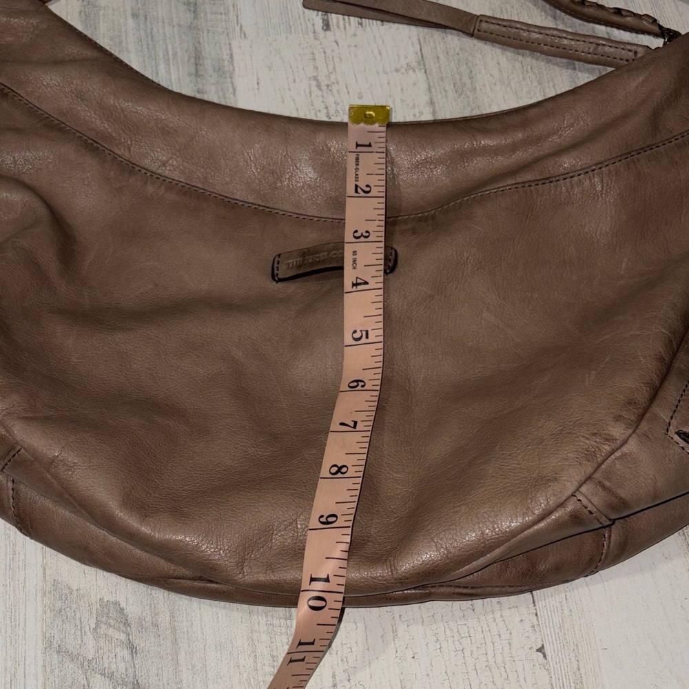 Frye Jennie Taupe Hobo Leather  Bag with Braided Strap - Picture 11 of 16